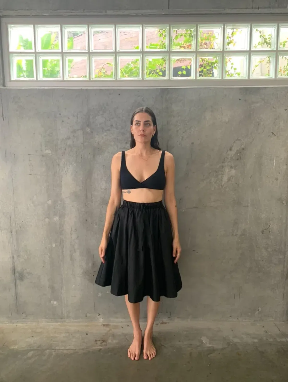 Prada Cocktail Evening Midi Skirt Black Size 10 - Image 1