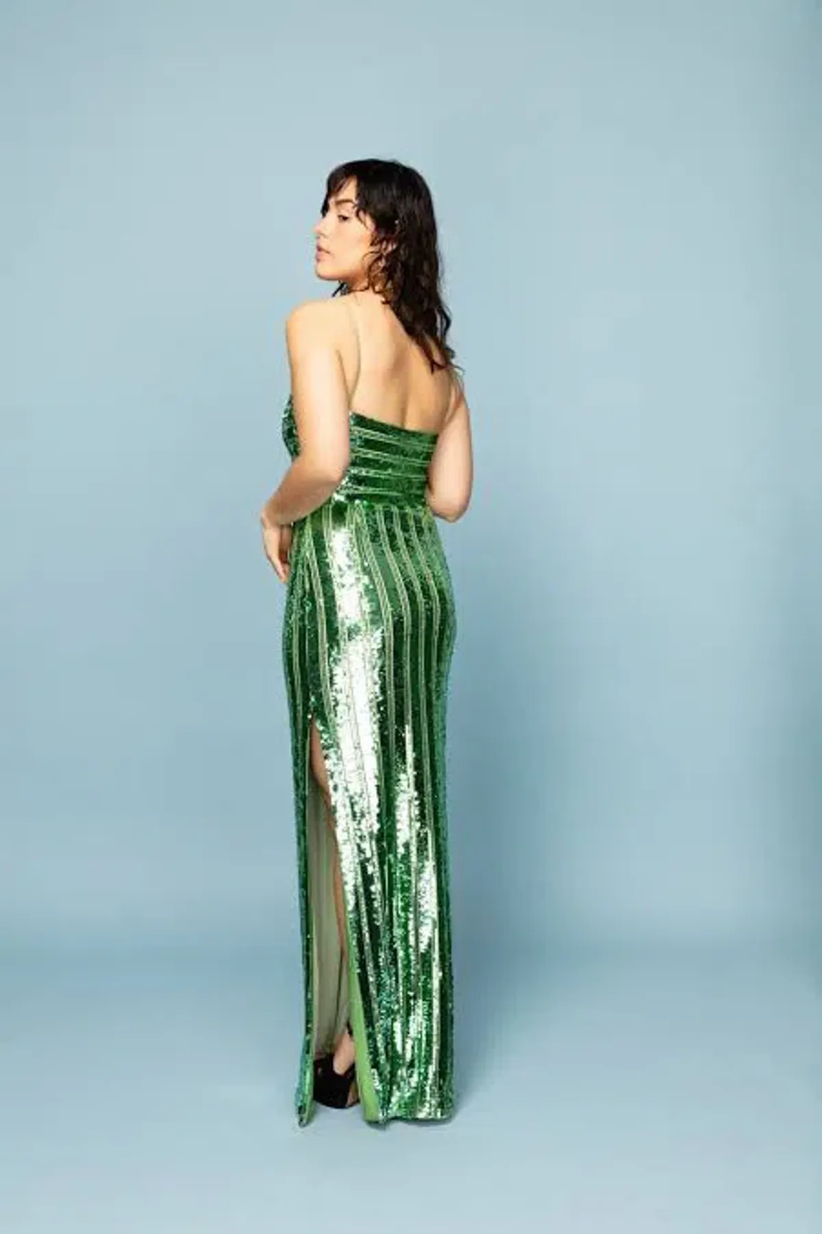 Galvan London Stargaze Bandeau Dress Green Size 10 - Image 8