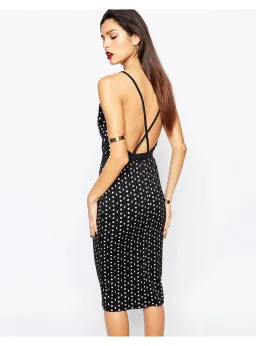 Bec & Bridge Black Midi Dress in Black Size AU 6 for rent on The Volte - image 3