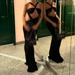 Retrofete Fletcher Maxi Dress Black Size XS / AU 6 for rent on The Volte - image 3