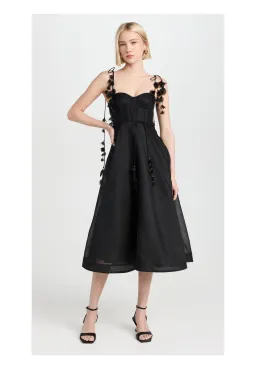 Zimmermann Natura Corset Midi Dress Black Size 1/AU 10 for rent on The Volte - image 1