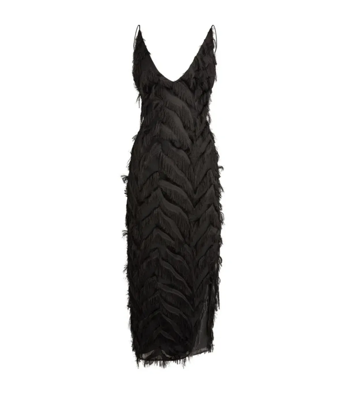Camilla and Marc Farrah Fringed Dress Black Size 14 (Fits a 10) - Image 8