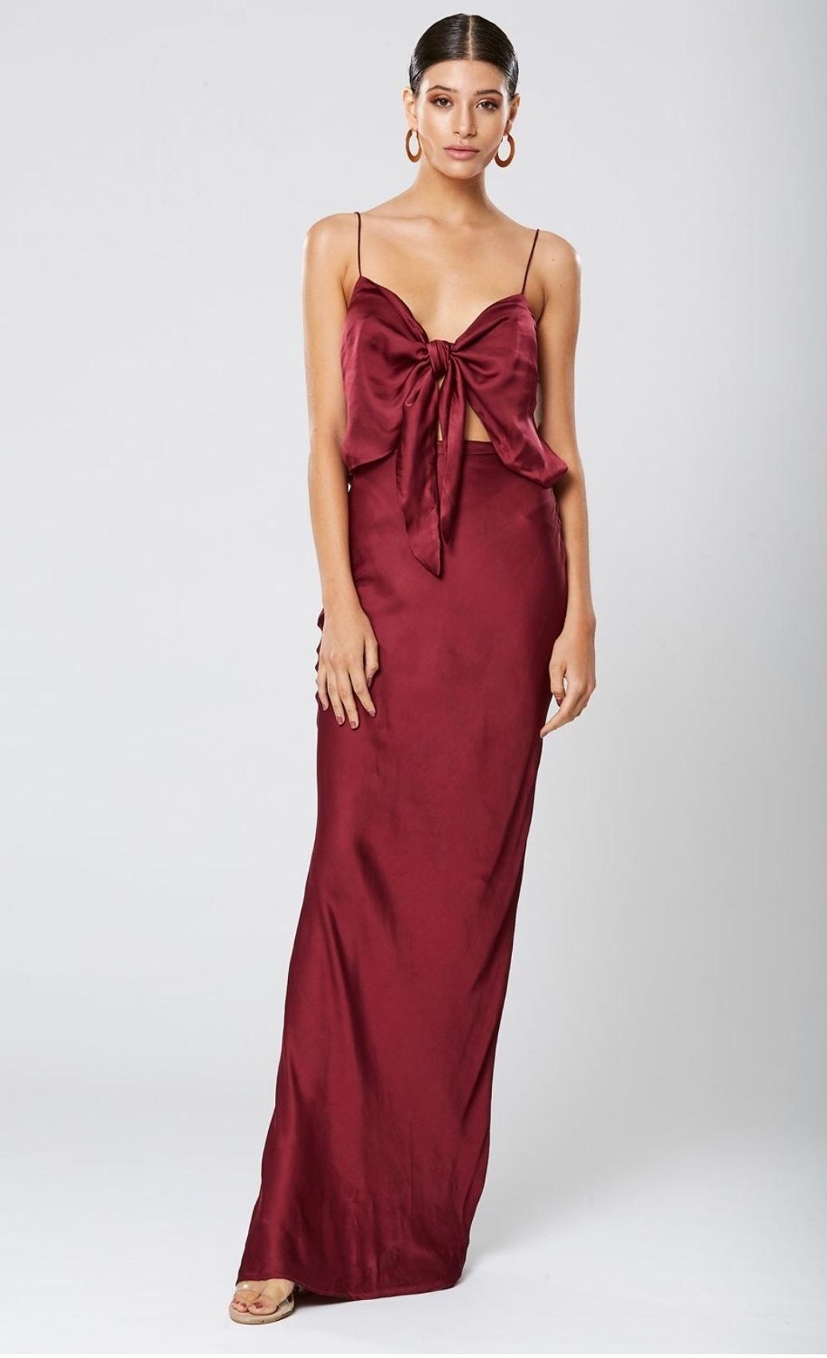 Winona Lunar Backless Maxi Dress - wine - Image 2
