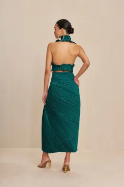 Cult Gaia Adilia Top & Sonoma Skirt Set Green Size S/ Au 8 for rent on The Volte - image 2