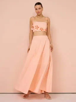 Aston Studio Mimi Bralette and Skirt Set in Nectar Fine Stripe Size 8 for rent on The Volte - image 3