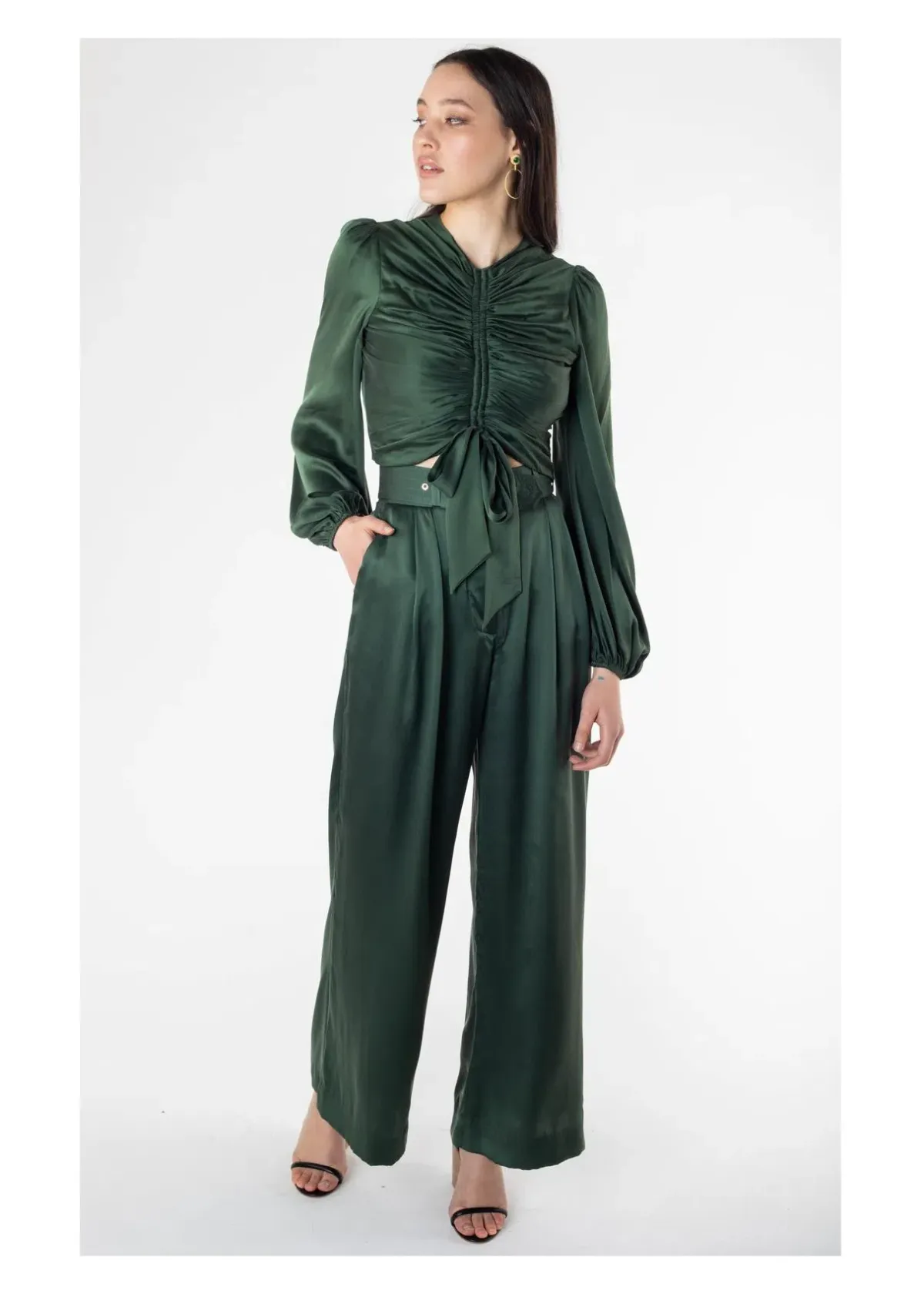 Zimmermann Espionage Silk Set Green Size 0/ AU 8 - Image 1