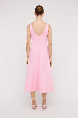 Scanlan Theodore Italian Cotton Dress Pink Size 6 for rent on The Volte - image 2