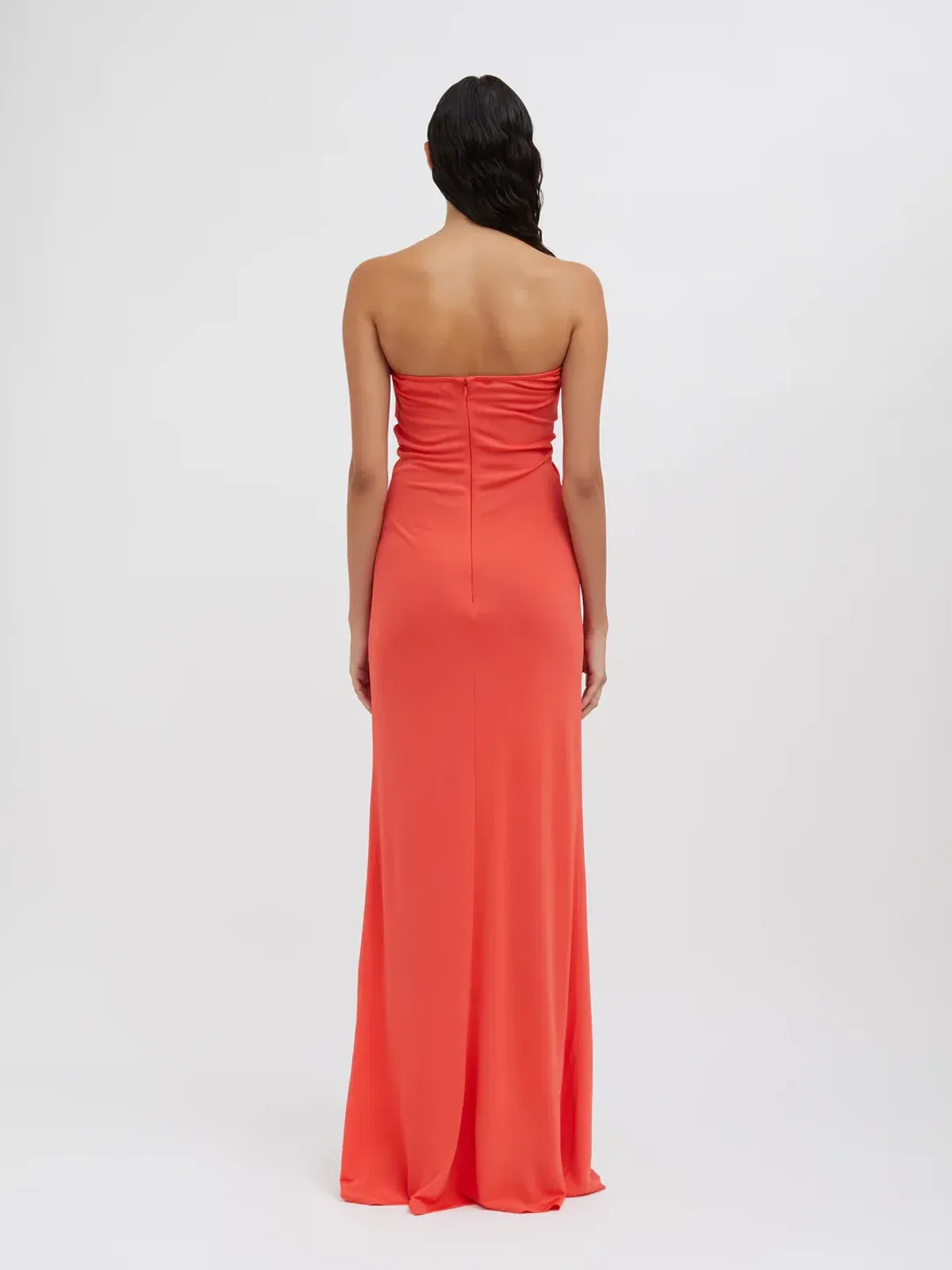 Christopher Esber Arced Palm Strapless Dress in Grapefruit Size 10  - Image 3