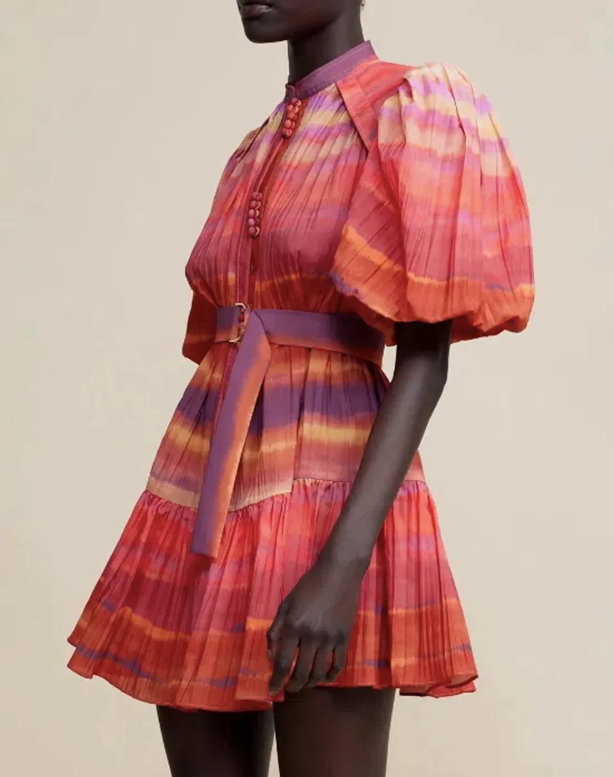 Acler Cardine Mini Dress Watercolour Horizon Size 8 - Image 3