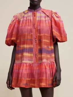 Acler Cardine Mini Dress Watercolour Horizon Size 8 for rent on The Volte - image 5