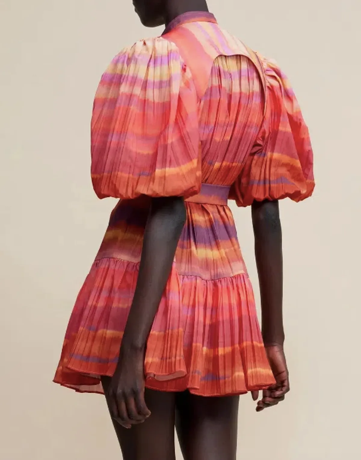 Acler Cardine Mini Dress Watercolour Horizon Size 8 - Image 4