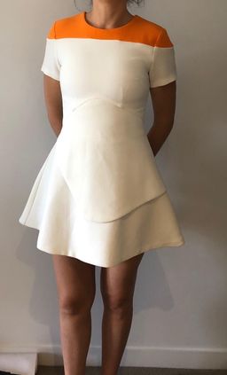 By Johnny - Ivory and Orange a-line dress for rent on The Volte - image 1