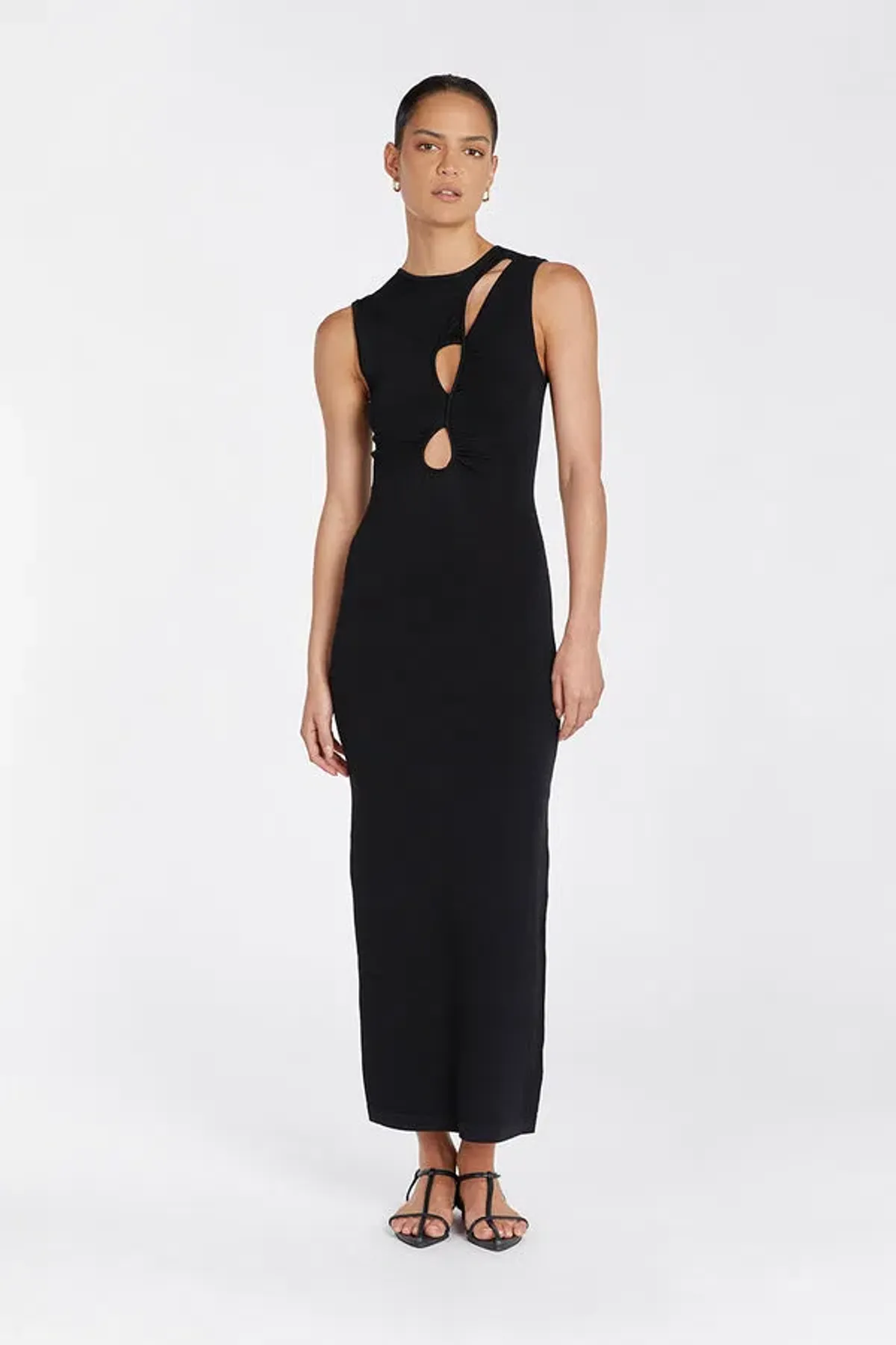 DISSH Monique Black Knit Midi Dress Size XS / AU 6 - Image 1