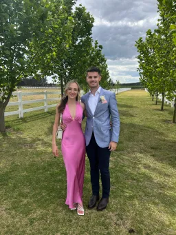 Shona Joy Arienzo Plunged Cross Back Midi Dress Ibis Rose Pink Size 4 for rent on The Volte - image 3