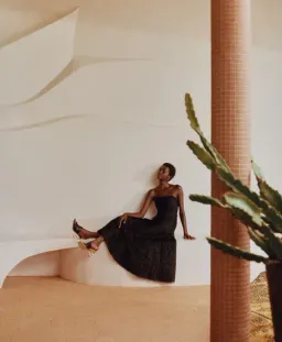 Aje Soundscape Maxi Dress in Black Size 8 for rent on The Volte - image 5