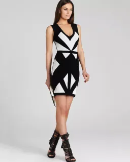 BCBGMaxAzria Bodycon Dress Multi Size 12 for rent on The Volte - image 1