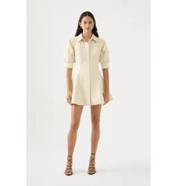 Aje Claire Pearl Mini Dress Sandstone Beige Size AU 4 for rent on The Volte - image 1