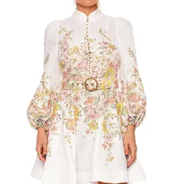 Zimmermann Matchmaker Buttoned Mini Dress Size 1/ AU 10 for rent on The Volte - image 4