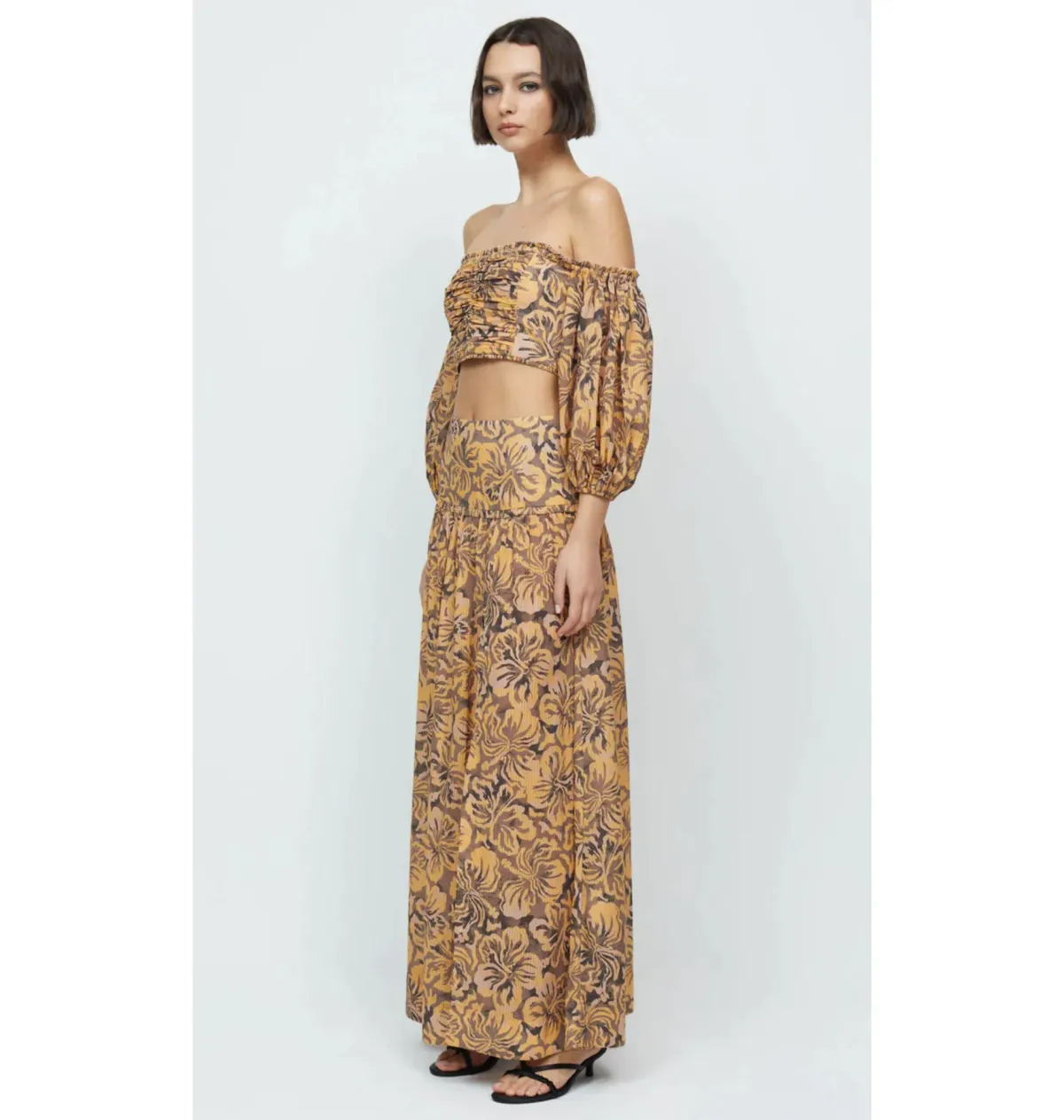 Bec & Bridge Samara Long Sleeve Crop Top Floral Print Size 8/S - Image 3