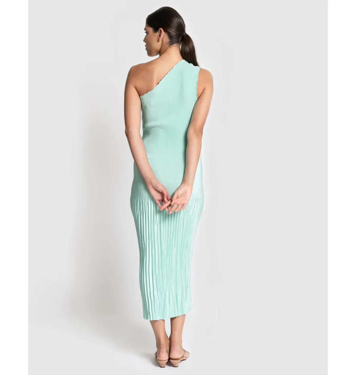 L'Idee Soiree One Shoulder Gown in Spearmint Size S / AU 8 - Image 4