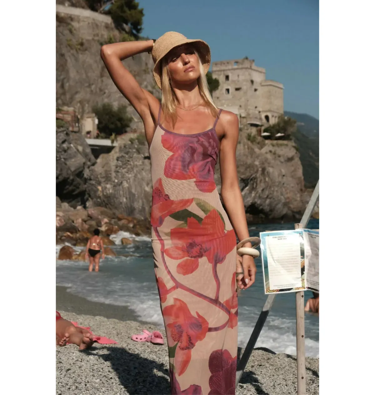 With Harper Lu Bloom Dress Mesh Fuchsia Size AU 6 - Image 5