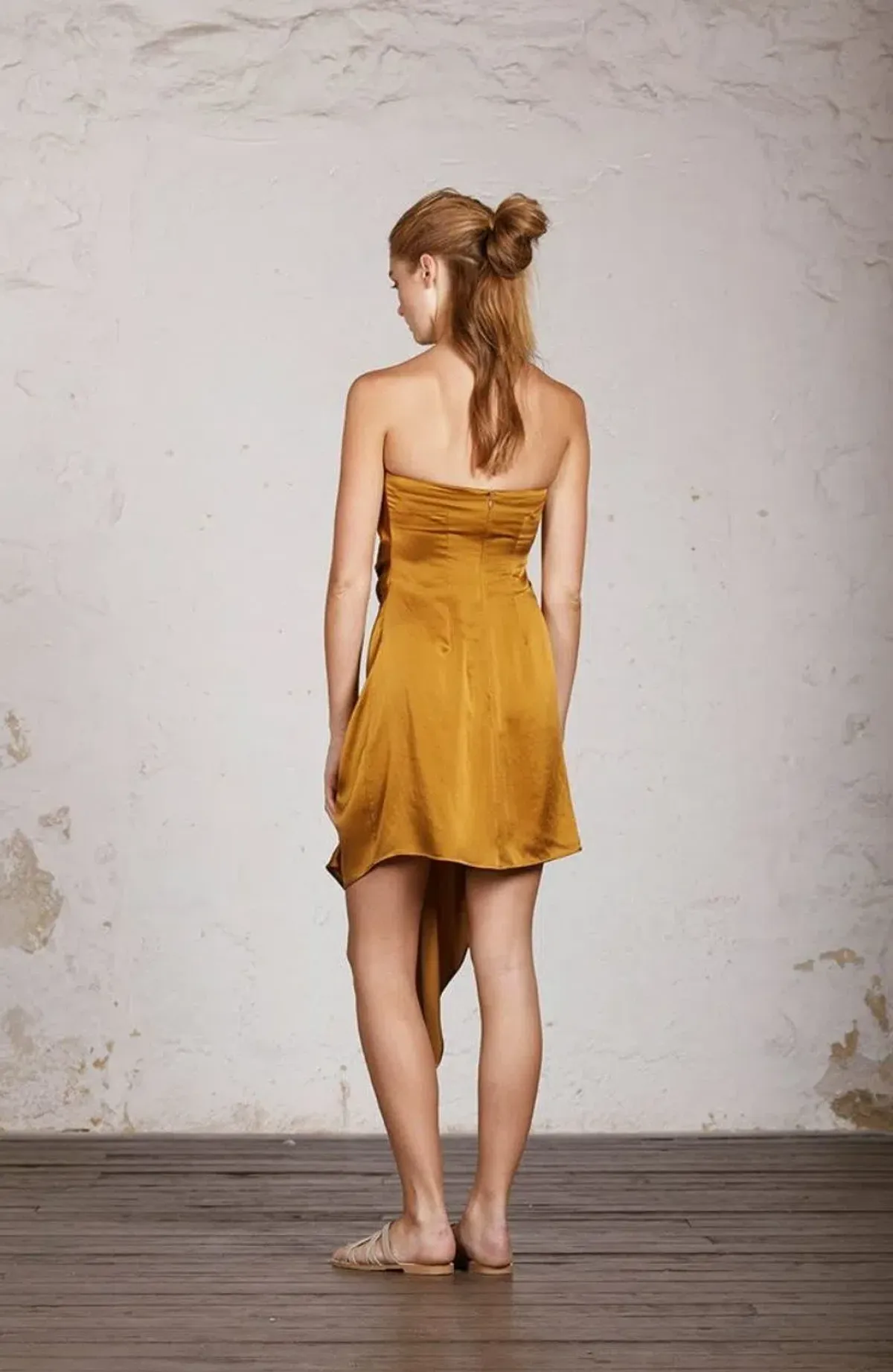 One Fell Swoop Grace Dress in Gold Sand Size 8 - Image 2