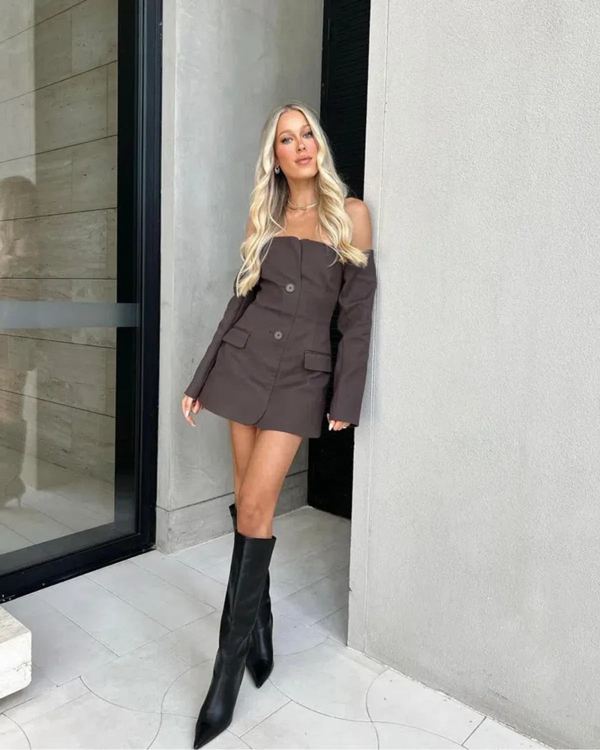 Sir The Label Sandrine Mini Dress Brown Size AU 6 - Image 1