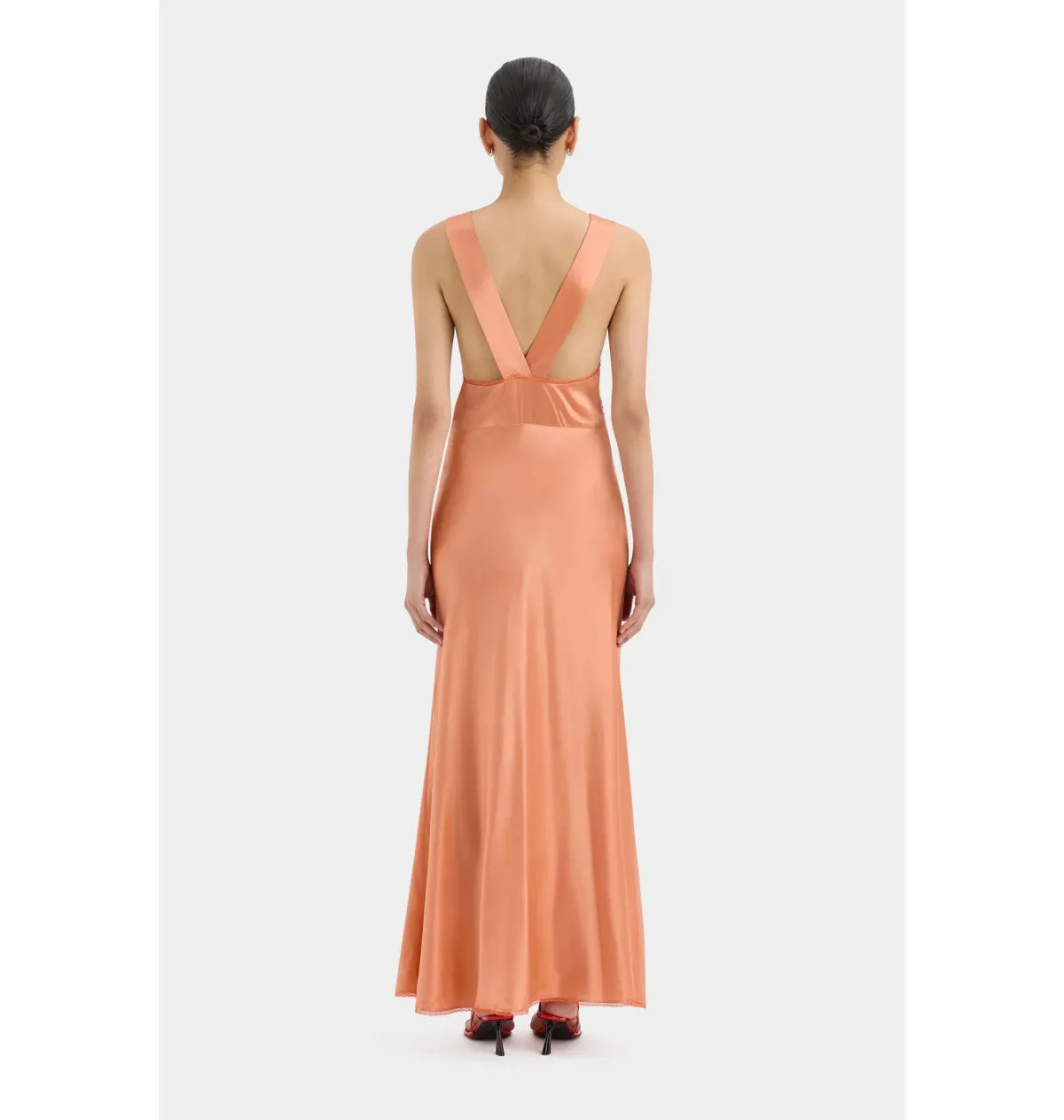Sir the Label Aries Cut Out Gown in Peach Size AU 6 - Image 2
