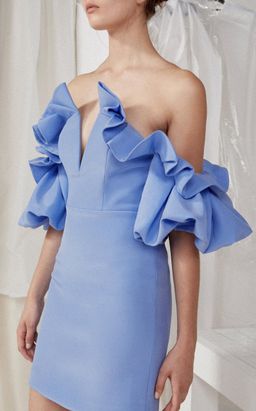 Acler Hitching Mini Dress Blue Size 6 for rent on The Volte - image 5