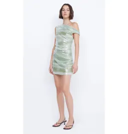 Bec & Bridge Brydie Asym Mini Dress Mint Ombre Size AU 8 for rent on The Volte - image 4
