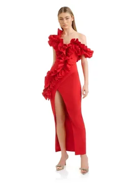 Eliya the Label Rossana Dress Red Size S / AU 8 for rent on The Volte - image 1