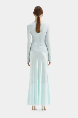 Sir the Label Alessia Draped Gown Ice Blue Size 2 / AU 10 for rent on The Volte - image 2