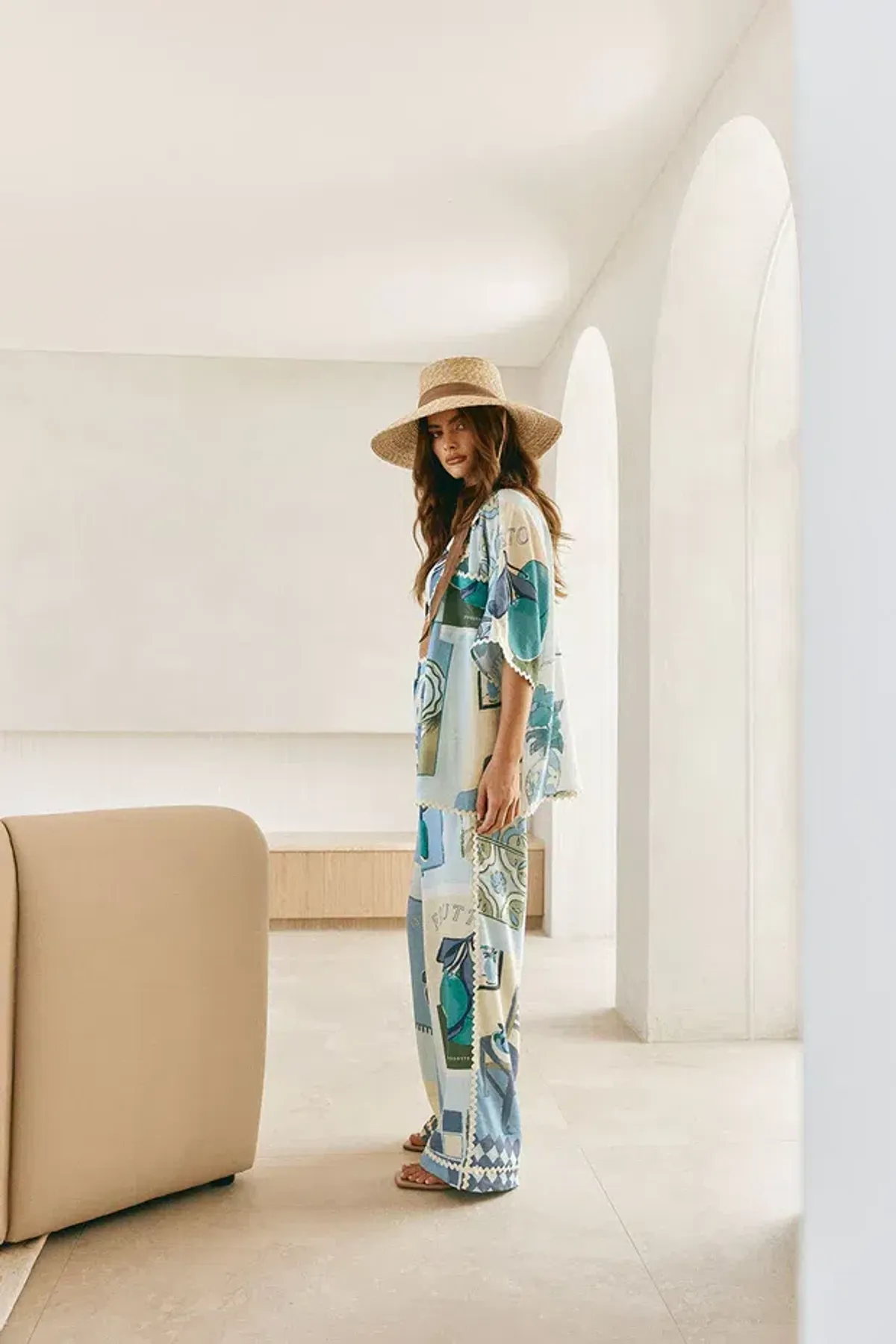 Zaco Kelia Shirt & Pant Set Blue/Multi Size S / AU 8 - Image 4