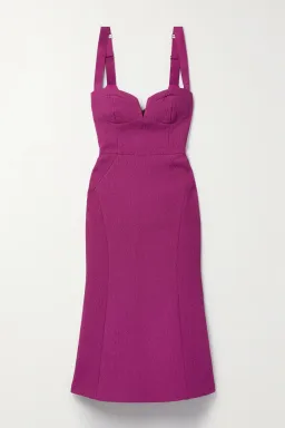 Rebecca Vallance Diana Crepe Midi Dress In Grape Size 8 for rent on The Volte - image 4