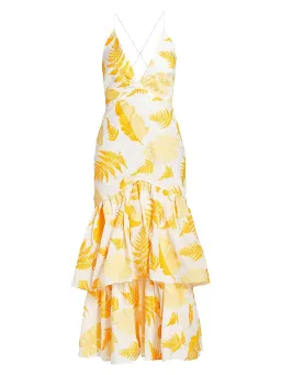 Acler Wray Dress Yellow Print Size 8 for rent on The Volte - image 5