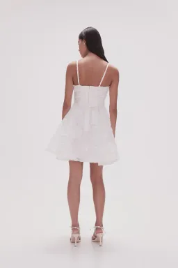 Aje Evangeline Mini Dress Ivory Size 8 for rent on The Volte - image 3