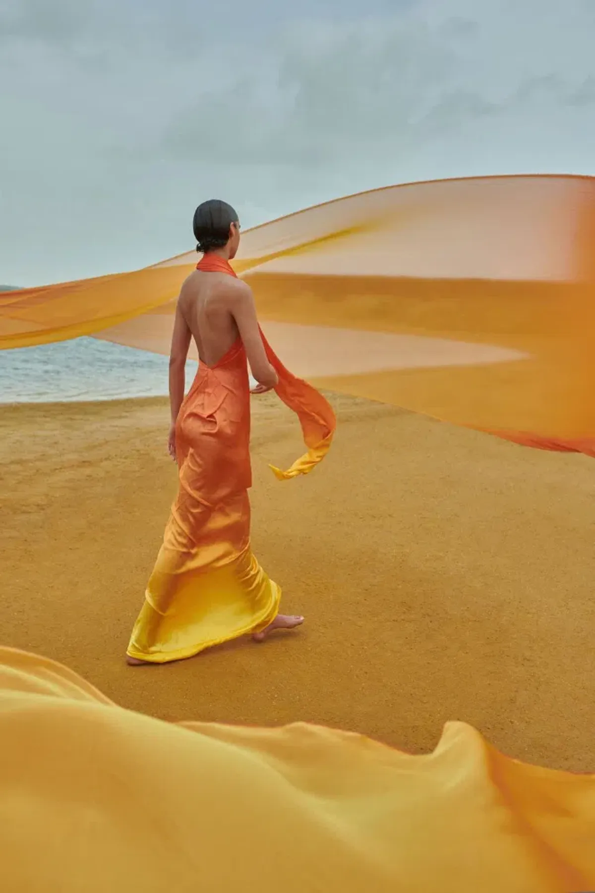 Baobab Ari Dress Orange Multi Size S/ AU 8 - Image 3