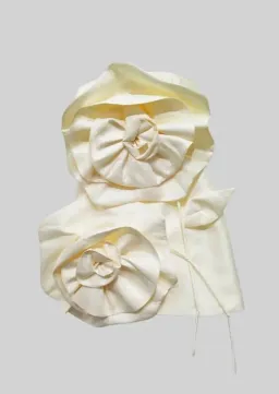 Mew Mews Anwen Flower Mini Dress Ivory Size 10 for rent on The Volte - image 3