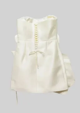 Mew Mews Anwen Flower Mini Dress Ivory Size 10 for rent on The Volte - image 4