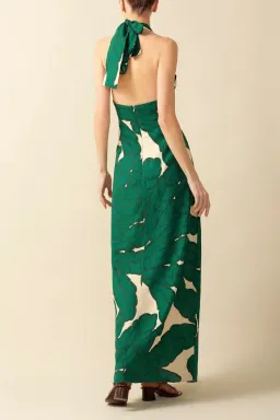 Eugenia Fernandez Almendro Dress Green Print Size 8 for rent on The Volte - image 2