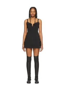 Dion Lee Laced Bonded Mini Dress Black Size S/ AU 8 for rent on The Volte - image 1