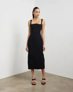Camilla and Marc Ilona Midi Dress in Black Size 8 AU for rent on The Volte - image 1