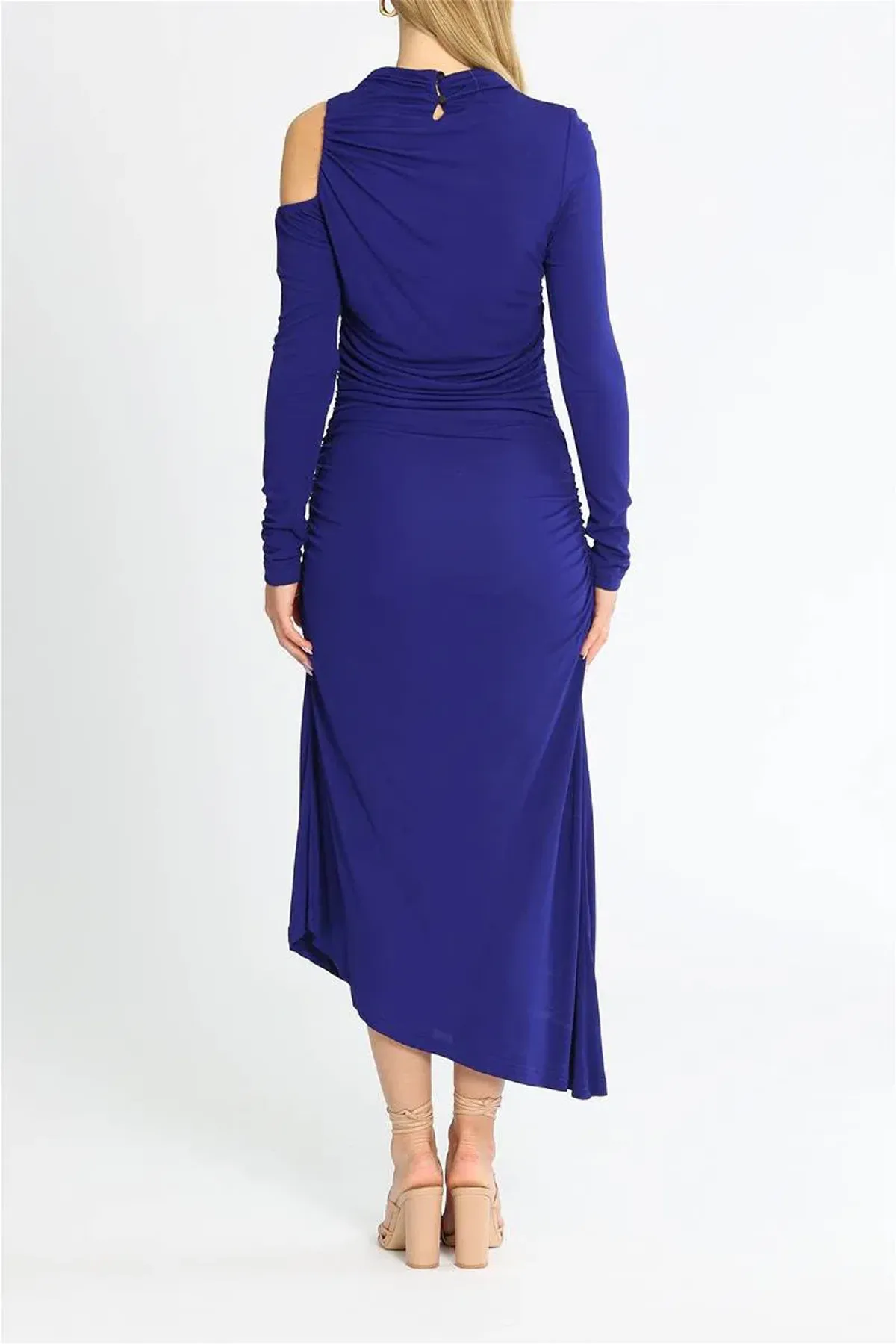 Cue Jersey Cold Shoulder Dress Cobalt Size 12 - Image 2