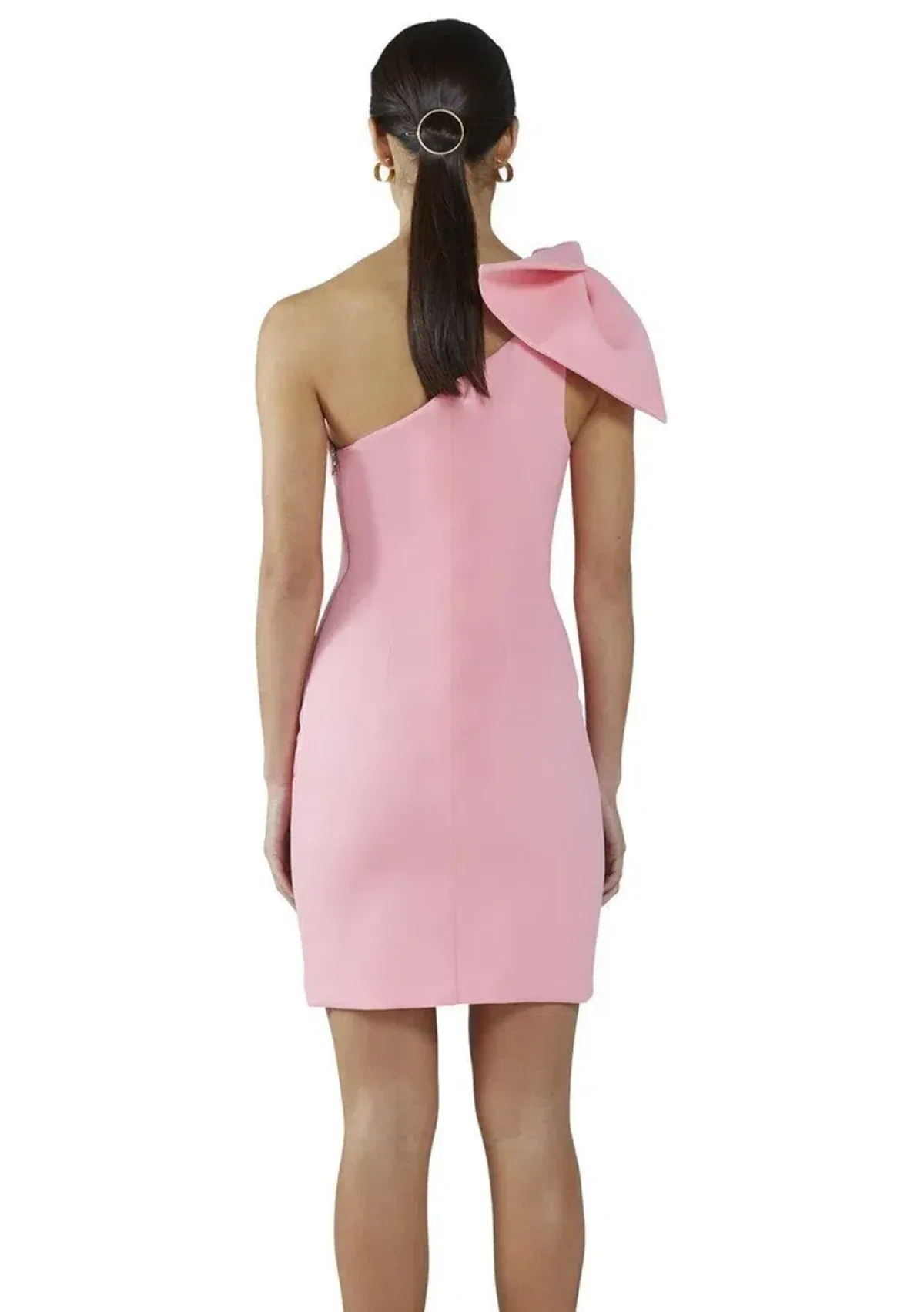 By Johnny Carnation Tie Shoulder Mini Dress Pink Size 10 - Image 2