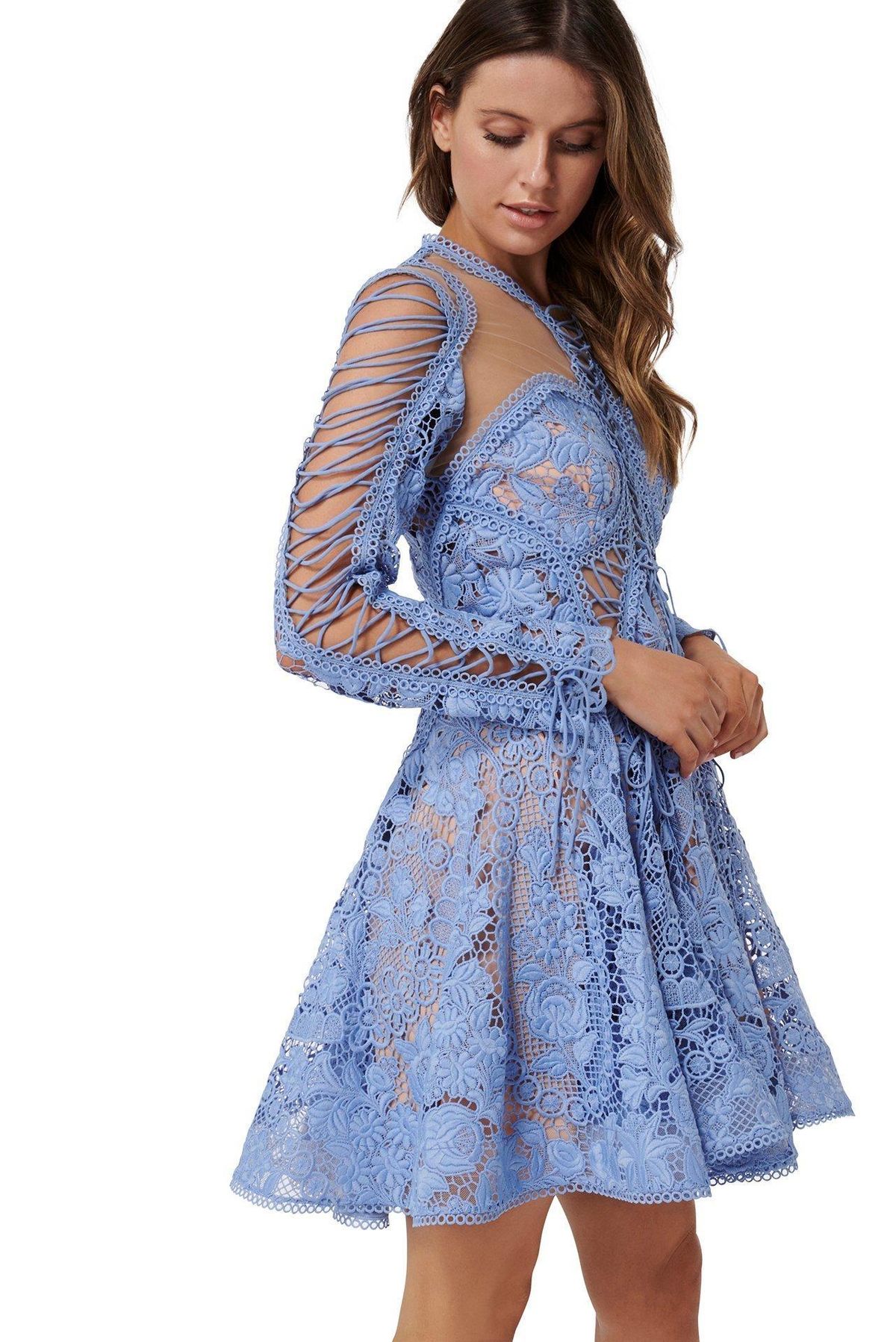 Thurley  Bluebell Lace Dress Size 8 - Image 1
