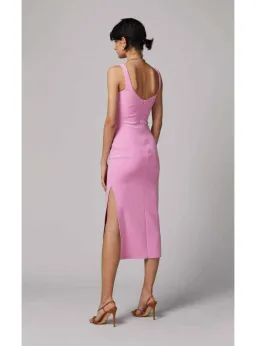 Bec & Bridge Joelle Midi Dress Pink Size AU 6 for rent on The Volte - image 2