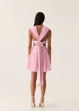 Aje Escapist Mini Dress Pink Size 6  for rent on The Volte - image 3