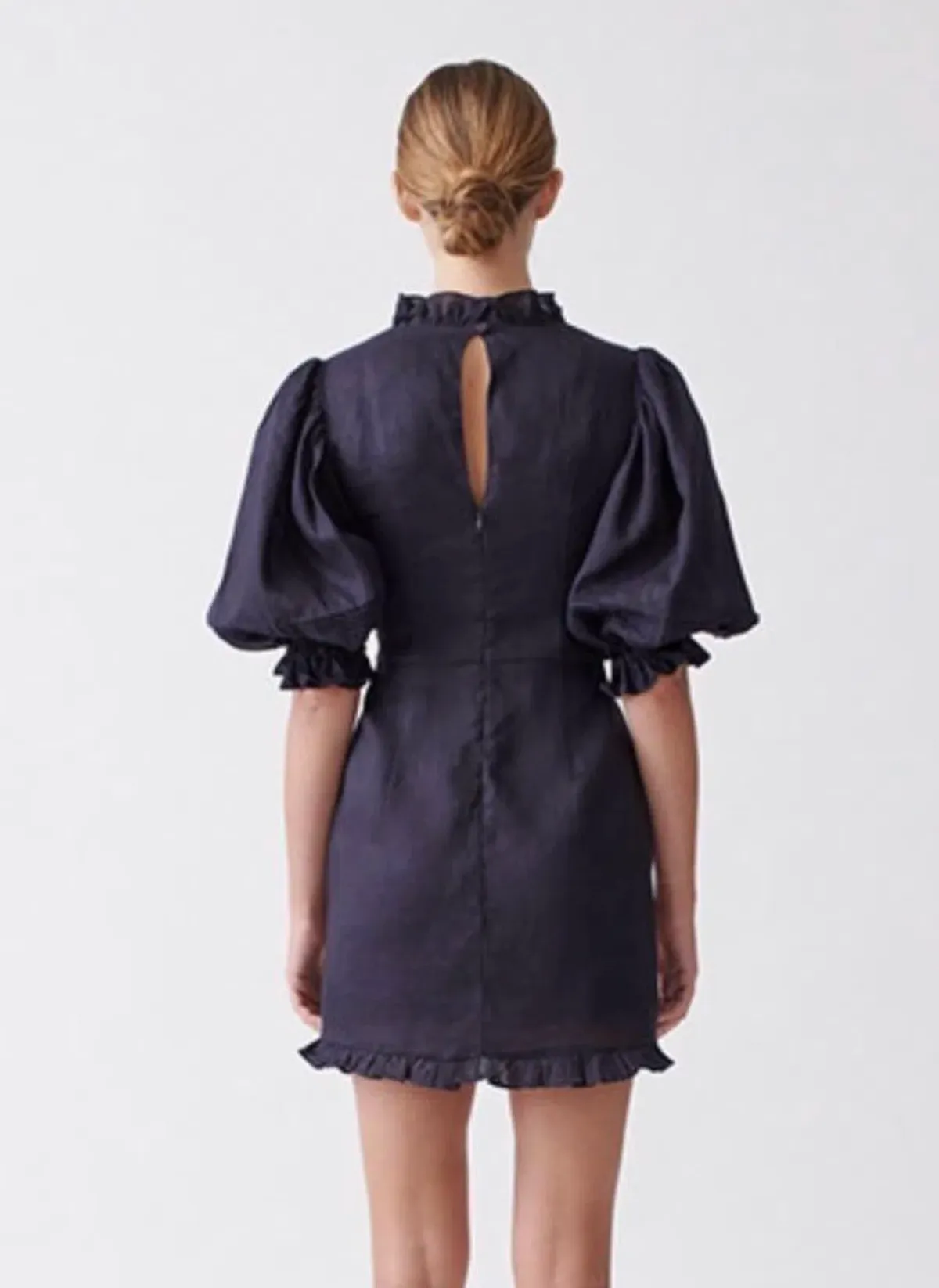 Joslin Studio Riley Cotton Lace Mini Dress In Navy Size 6 - Image 6