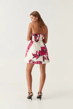 Aje Baret Strapless Mini Dress Floral Size 14 for rent on The Volte - image 3