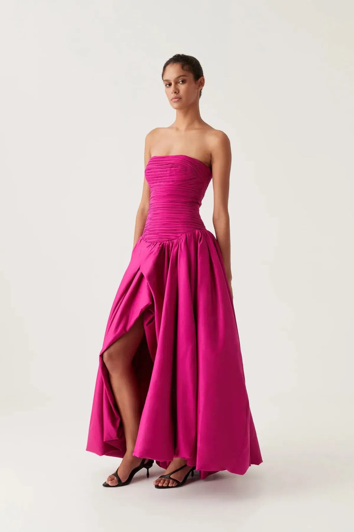 Aje Violette Bubble Hem Maxi Dress in Deep Magenta Size 6 - Image 2